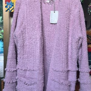 Barefoot Dreams beautiful orchid cozy chic cardigan with pockets
